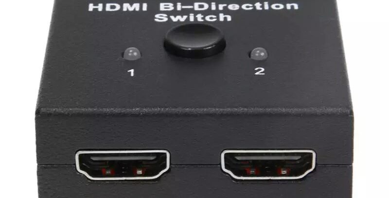 Разветвитель/Переключатель HDMI-Splitter 19M/2x19F 1 компьютер=>>2 мон с кнопкой