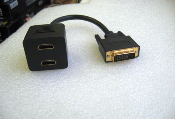 Видеоадаптер DVI-D 25M/2*HDMI 19F 25cm - EDVIM2xHDMIF25