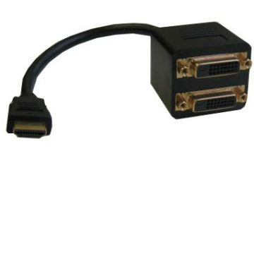 Видеоадаптер HDMI 19M/2*DVI-D 25F 25cm - EHDMIM2xDVIF25