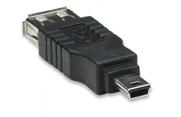 Переходник OTG USB Mini, 5pin (M) --> USB (ВM) 5bites UA-AF-MIN5